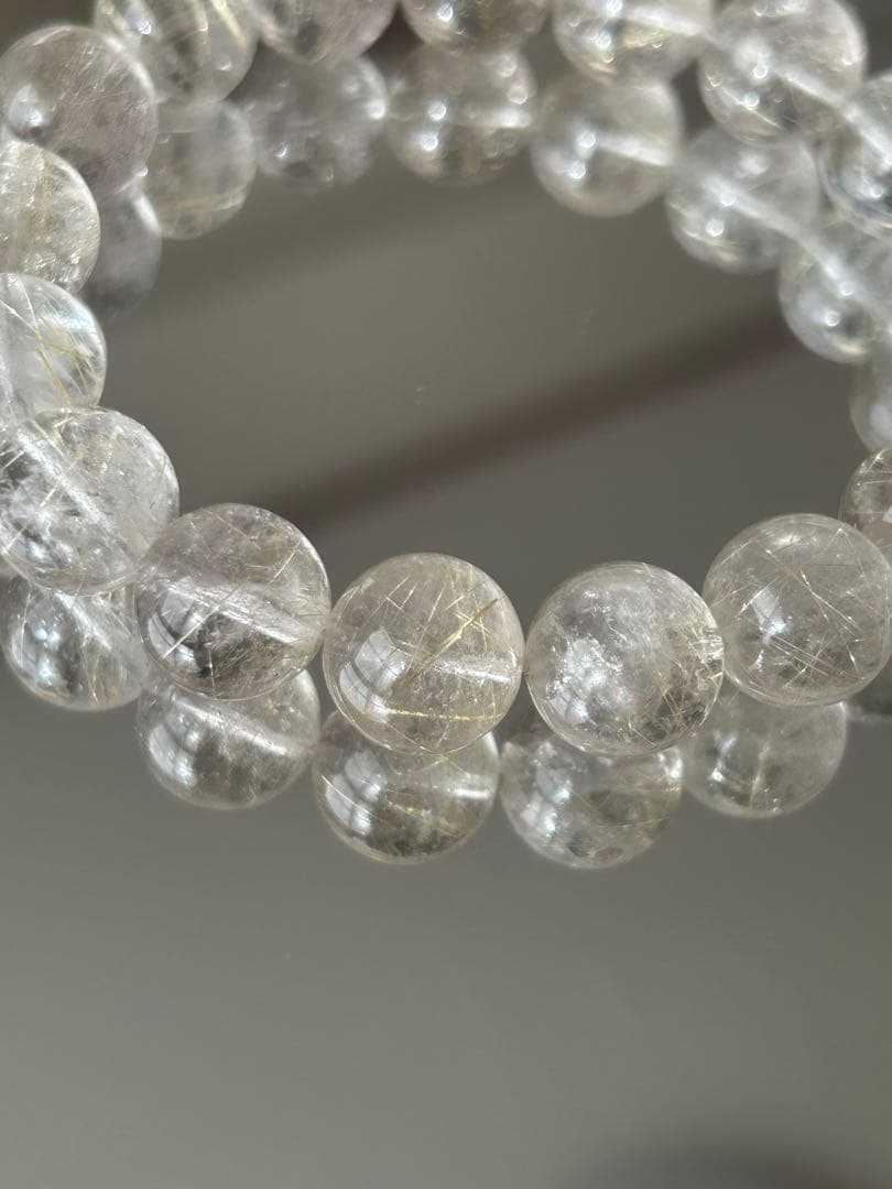 【高品質・透明感抜群】シルバールチルクォーツ 11mm (内径16cm)