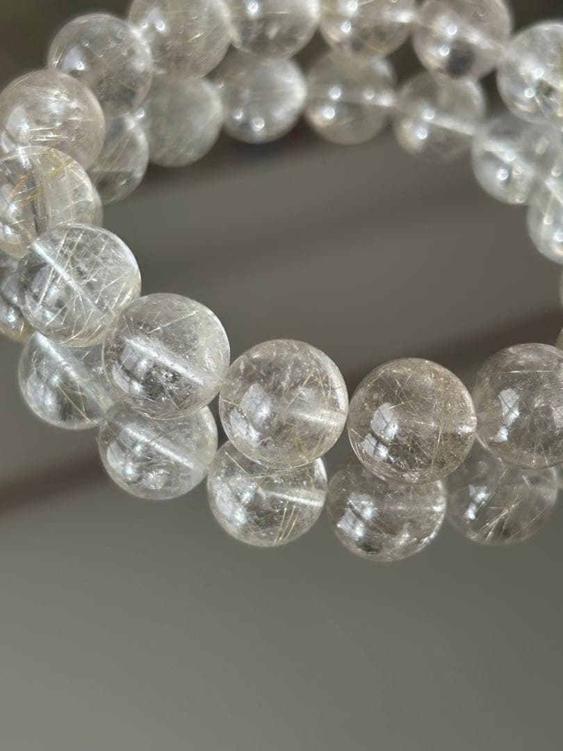 【高品質・透明感抜群】シルバールチルクォーツ 11mm (内径16cm)