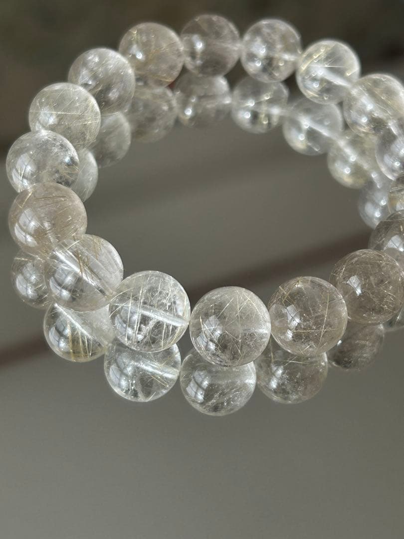 【高品質・透明感抜群】シルバールチルクォーツ 11mm (内径16cm)