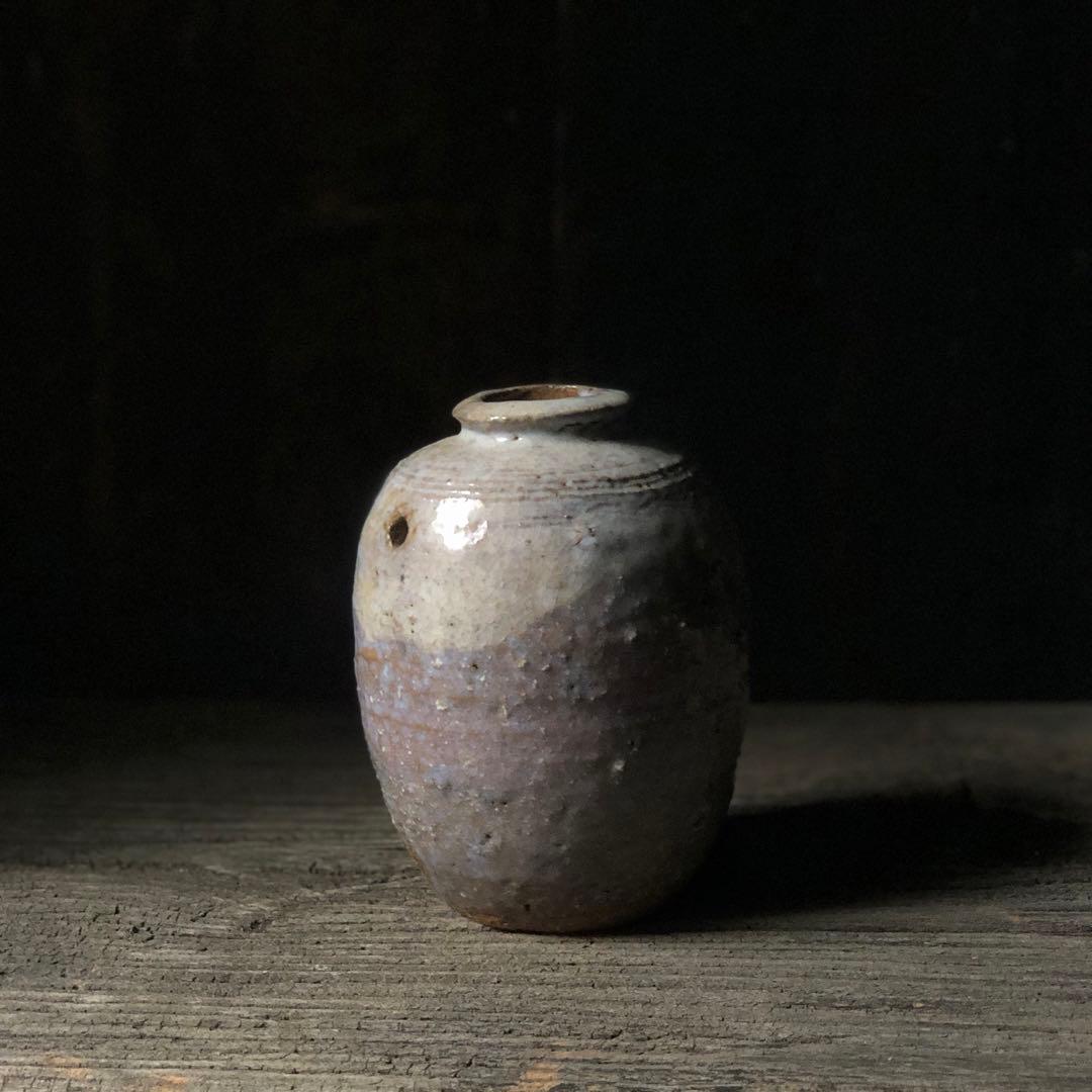 【人間国宝】十代三輪休雪 萩焼掛花入