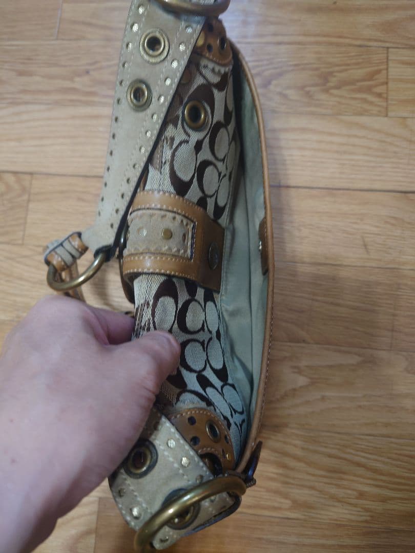 コーチ ショルダーバッグ　ハンドバッグ　スエードy2k