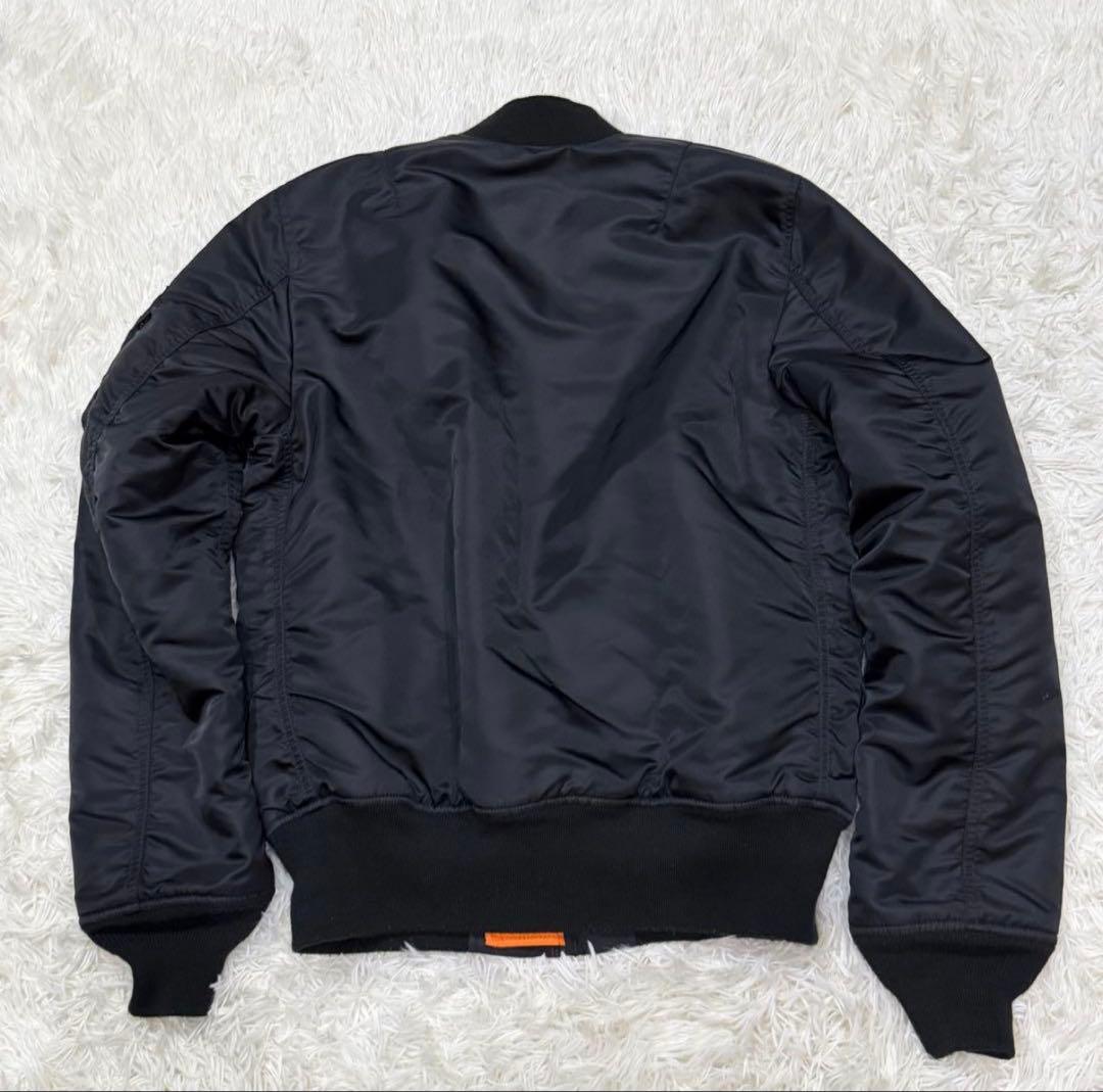 1772　アルファインダストリーズ　MA-1フライトジャケット　M　黒　ブラック