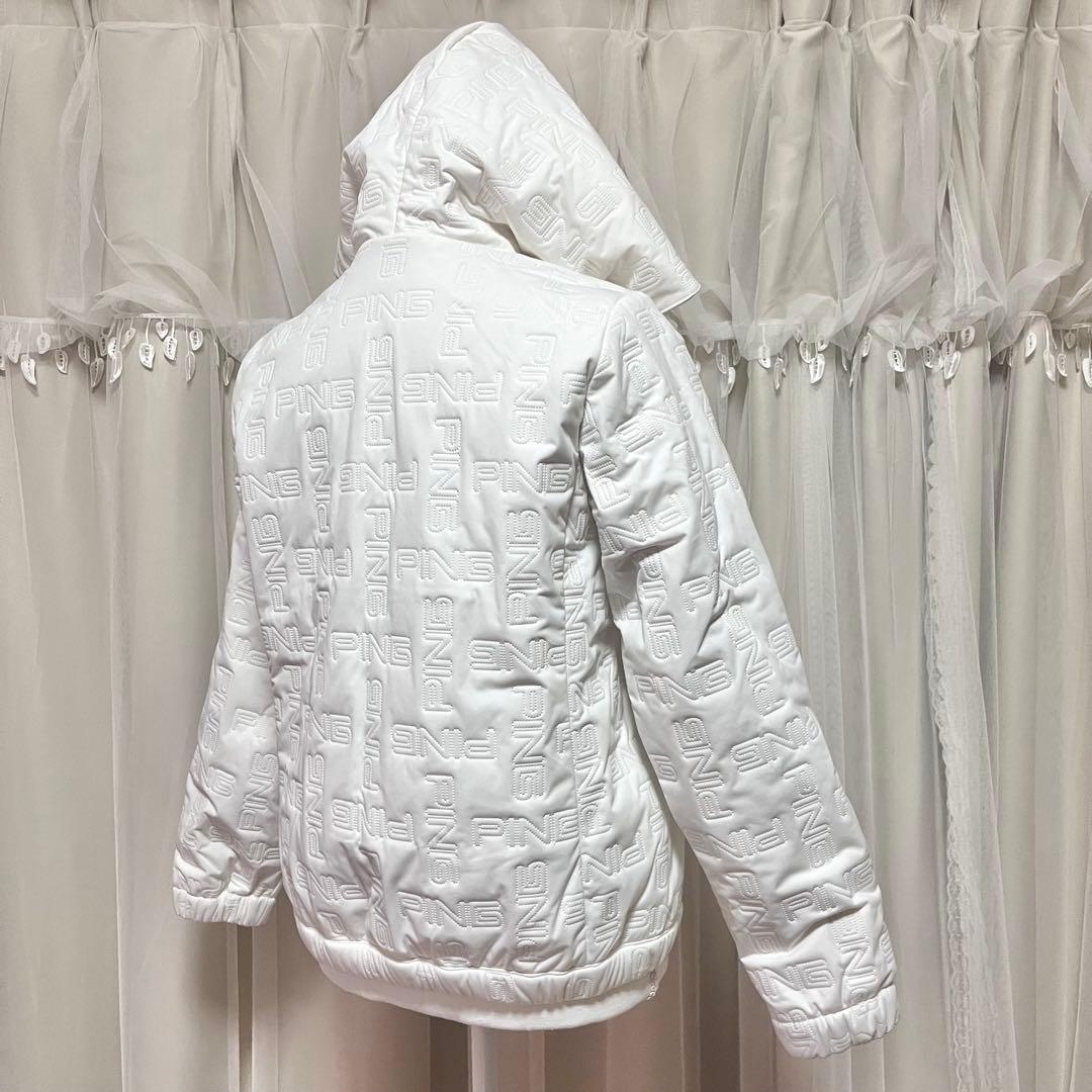 新品 PING レディースジャケット ホワイト防風撥水 中綿ブルゾン ダウン