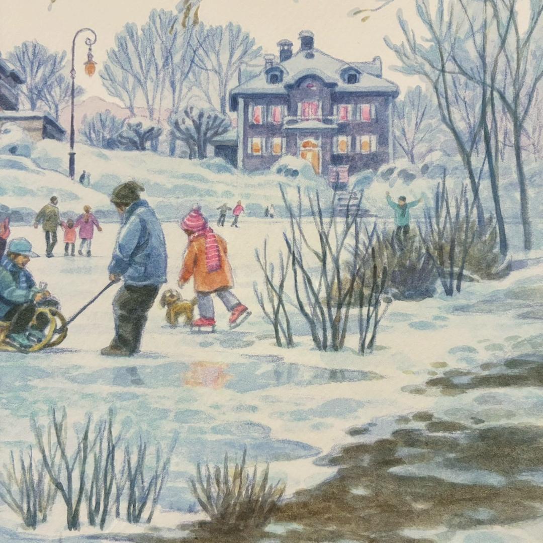 美品 笹倉鉄平「スケート遊び」ミクスドメディア 直筆サイン入り 保証書付属