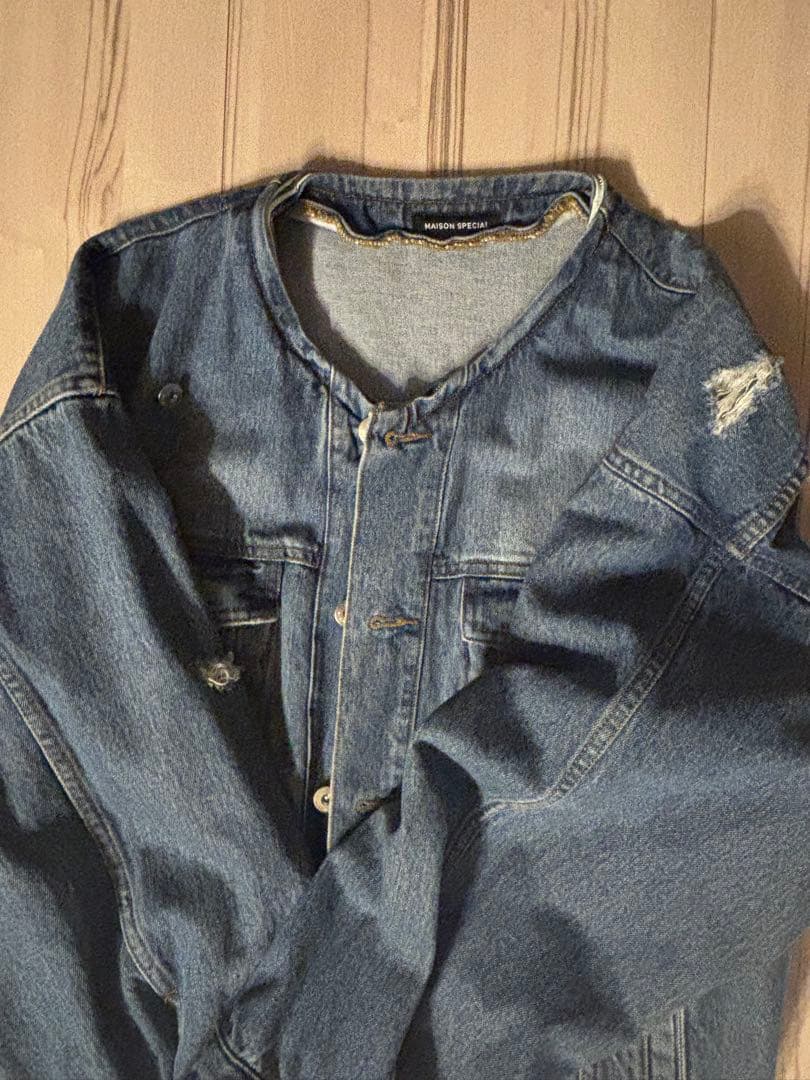 MAISON SPECIAL オーバーサイズ デニムジャケット 2WAY