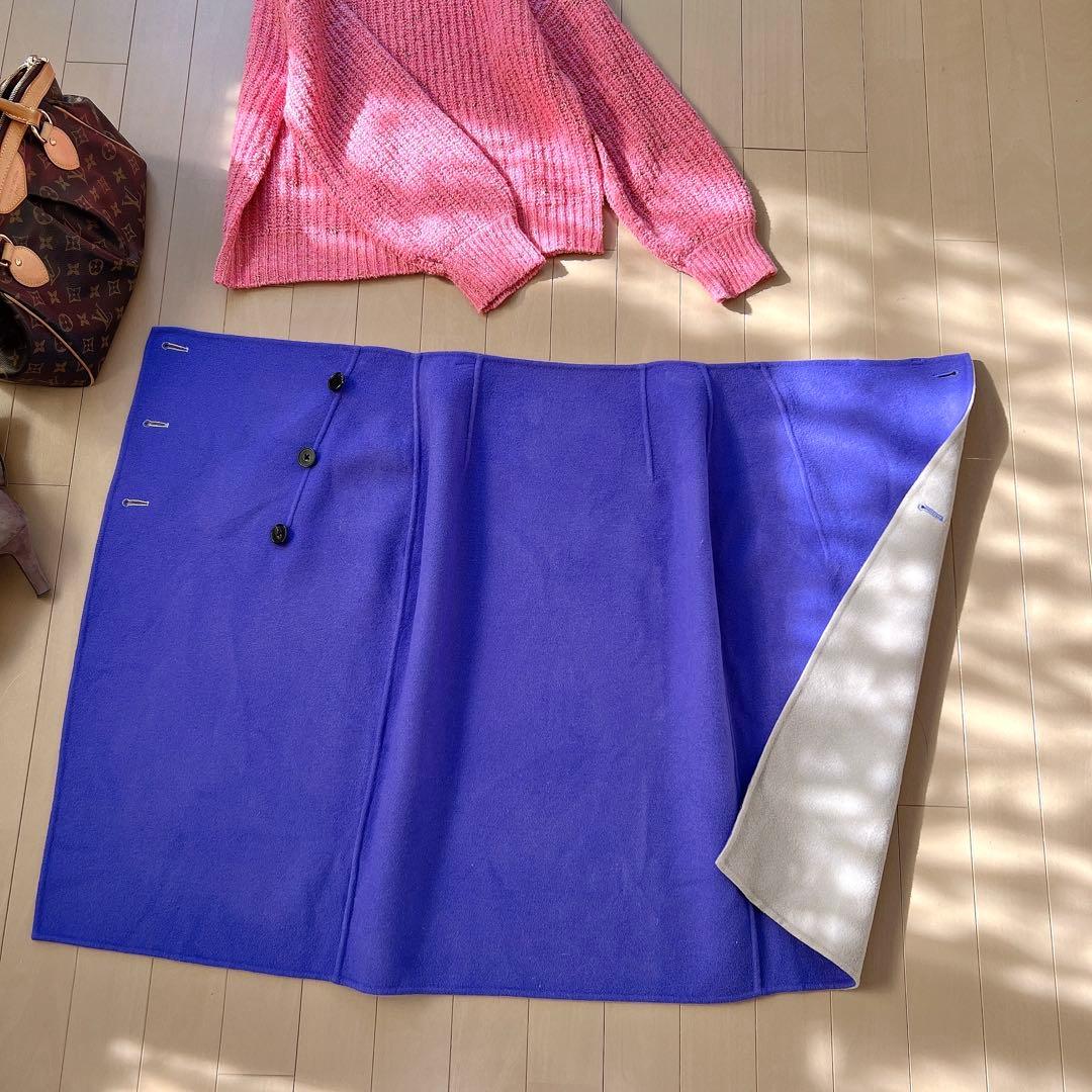 UNITED ARROWS リバーバイカラーラップスカート❤︎リバーシブル