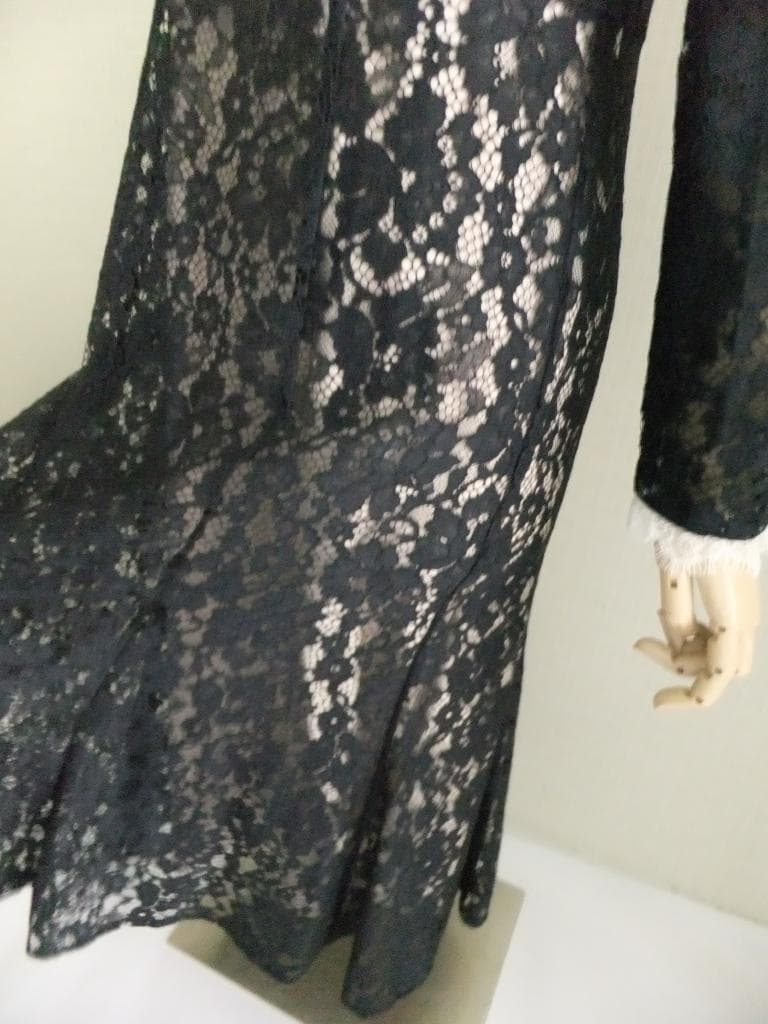 新品タグ付き ジルスチュアート 総レースロングワンピース チョーカー付き2（M）