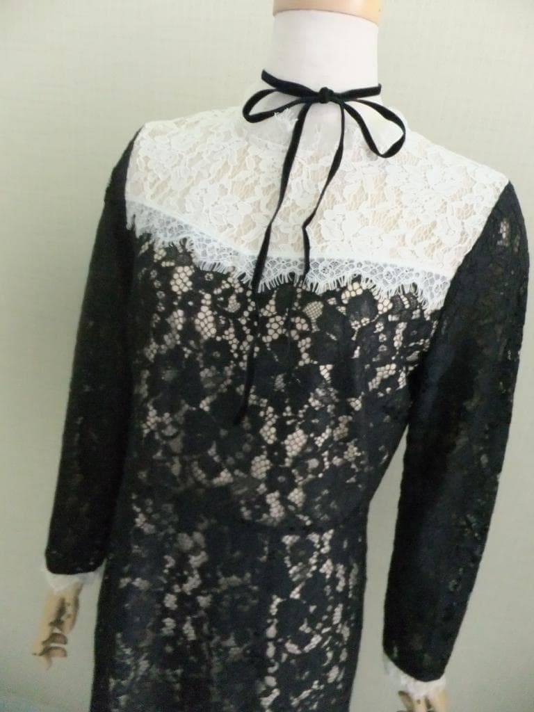 新品タグ付き ジルスチュアート 総レースロングワンピース チョーカー付き2（M）