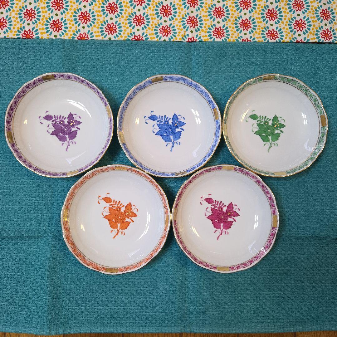 ★希少★ヘレンドアポニープレート５色５枚セット