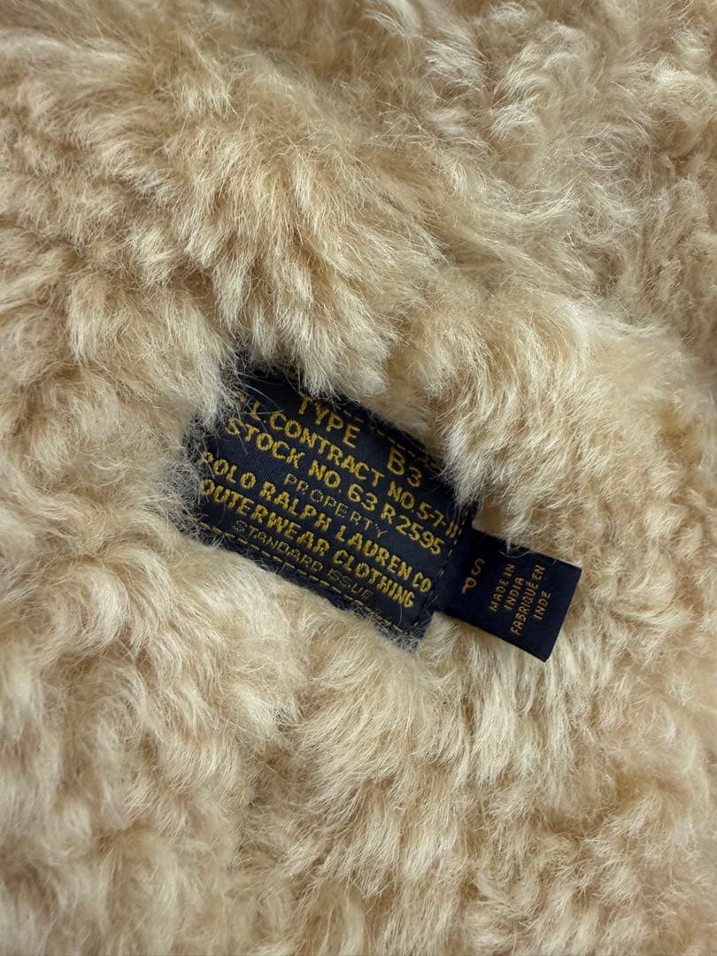 ポロ ラルフローレン B-3 ムートン レザーボンバージャケット rrl