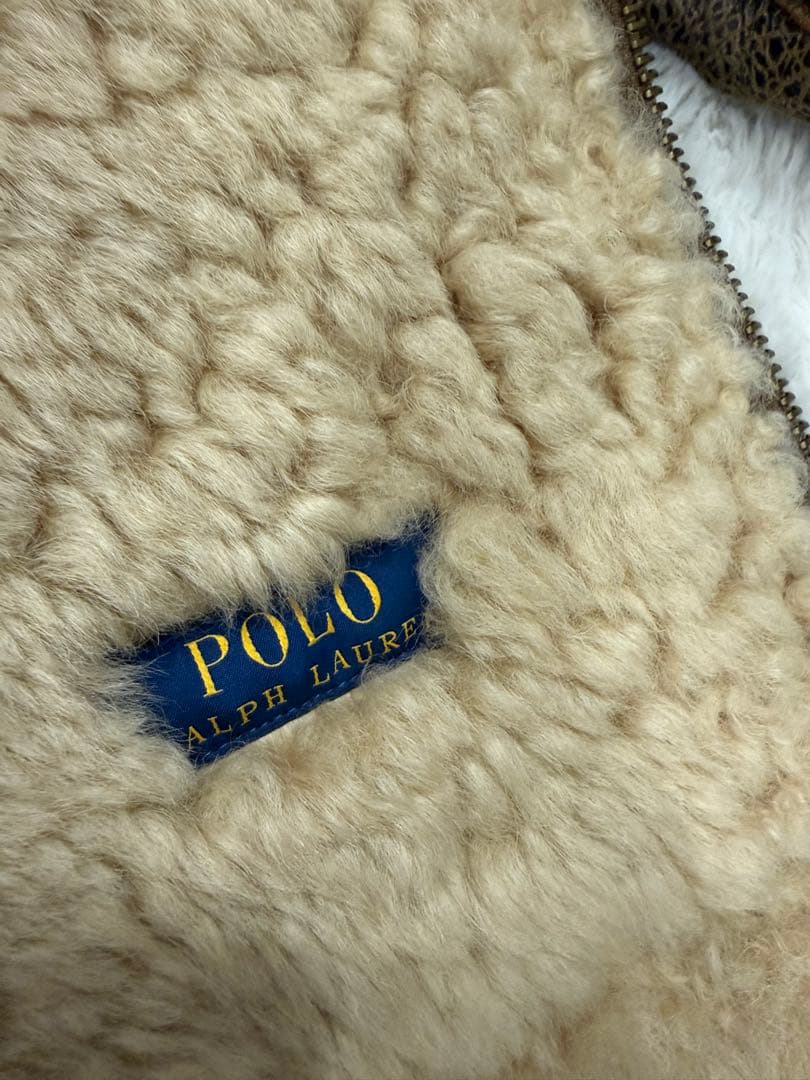 ポロ ラルフローレン B-3 ムートン レザーボンバージャケット rrl