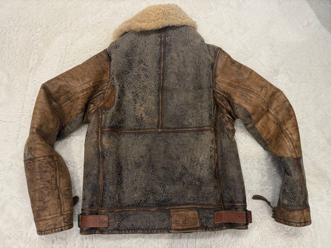 ポロ ラルフローレン B-3 ムートン レザーボンバージャケット rrl