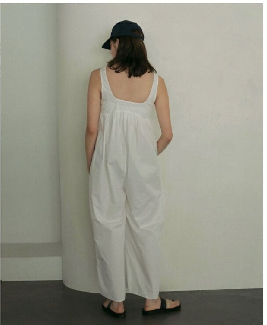 anuke 2025ssギャザーコンビネゾン ホワイト38