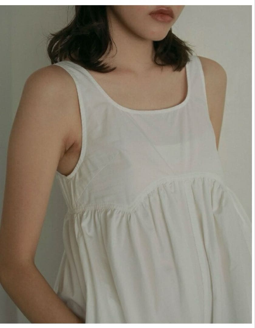 anuke 2025ssギャザーコンビネゾン ホワイト38