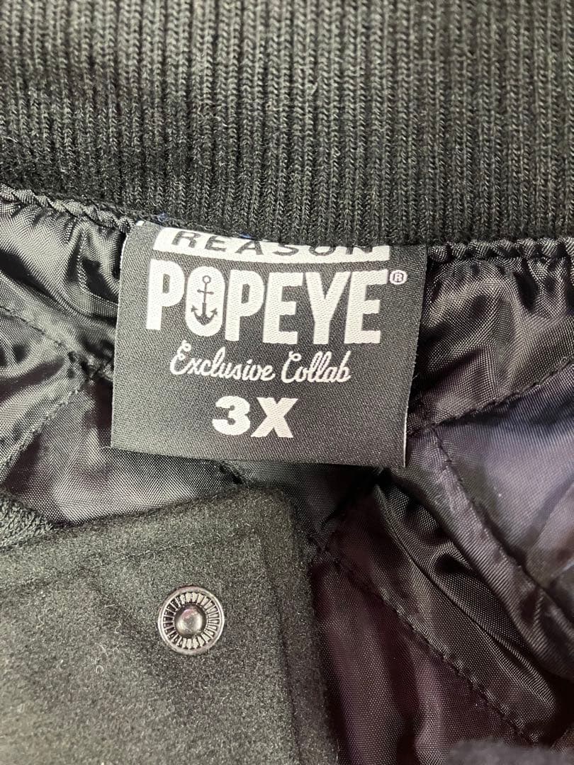 REASON×ポパイ　スタジャン　3XL