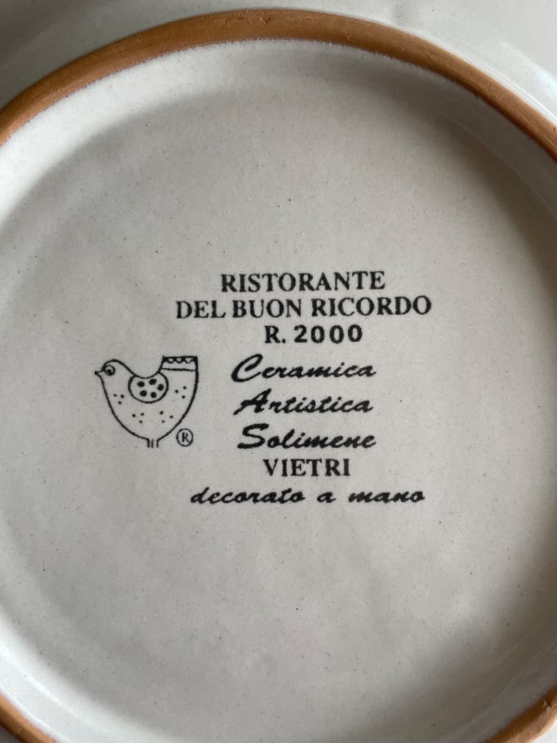 【たかし】ブオンリコルド　イタリアSolimene手作り絵皿 3枚セット