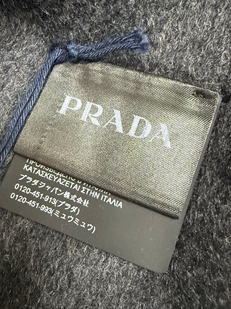 【新品未使用品】PRADA ストール　マフラー　カシミヤ100% グレー　プラダ