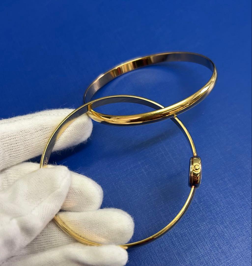 SEIKOセイコーバングルウォッチ　2連ブレスレット　クオーツ腕時計　ゴールド