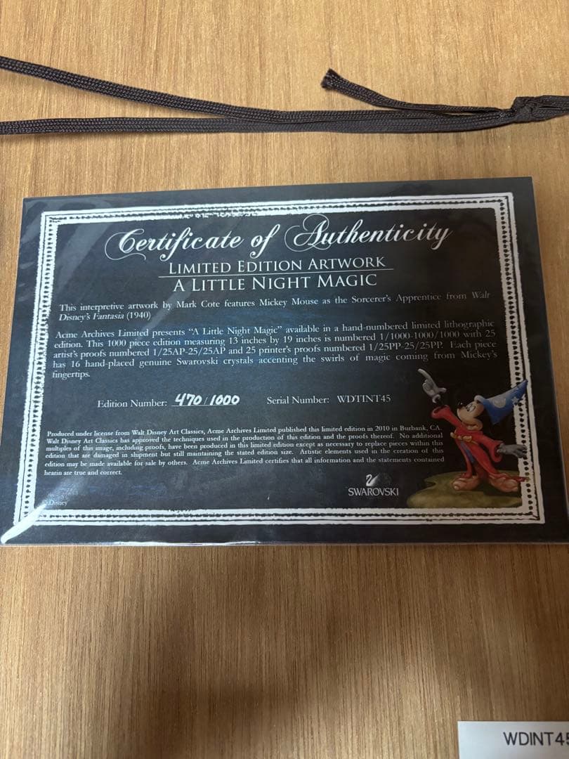 週末期間限定値下げ♡ ミッキーの魔法使い 限定版アート
