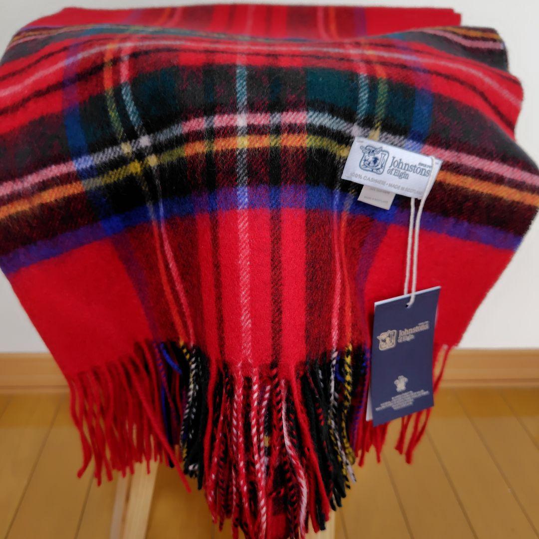 カシミヤJohnstonsジョンストンズ 大判ストール冬小物　ボリュームマフラー