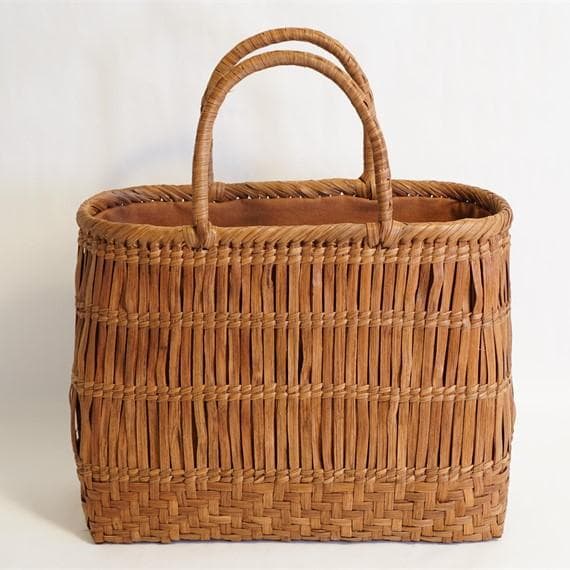山葡萄 籠 かごバッグ カゴ 網代編み 中布と内ポケット付き　匠の技 手編み