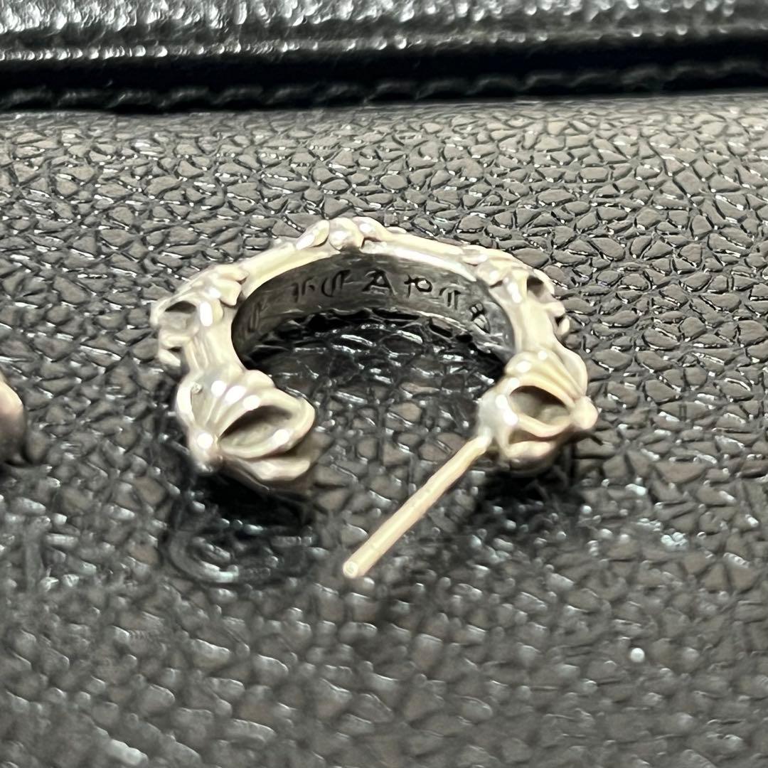 クロムハーツ クロスバンド フープ ピアス シルバー SV925 片耳