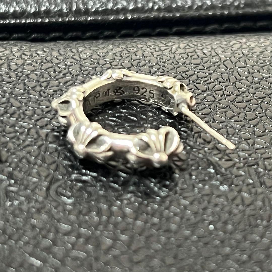 クロムハーツ クロスバンド フープ ピアス シルバー SV925 片耳