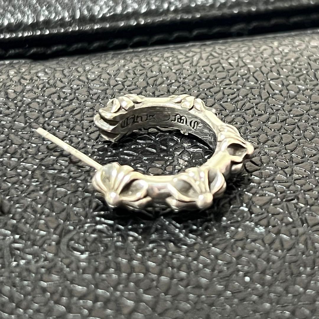 クロムハーツ クロスバンド フープ ピアス シルバー SV925 片耳