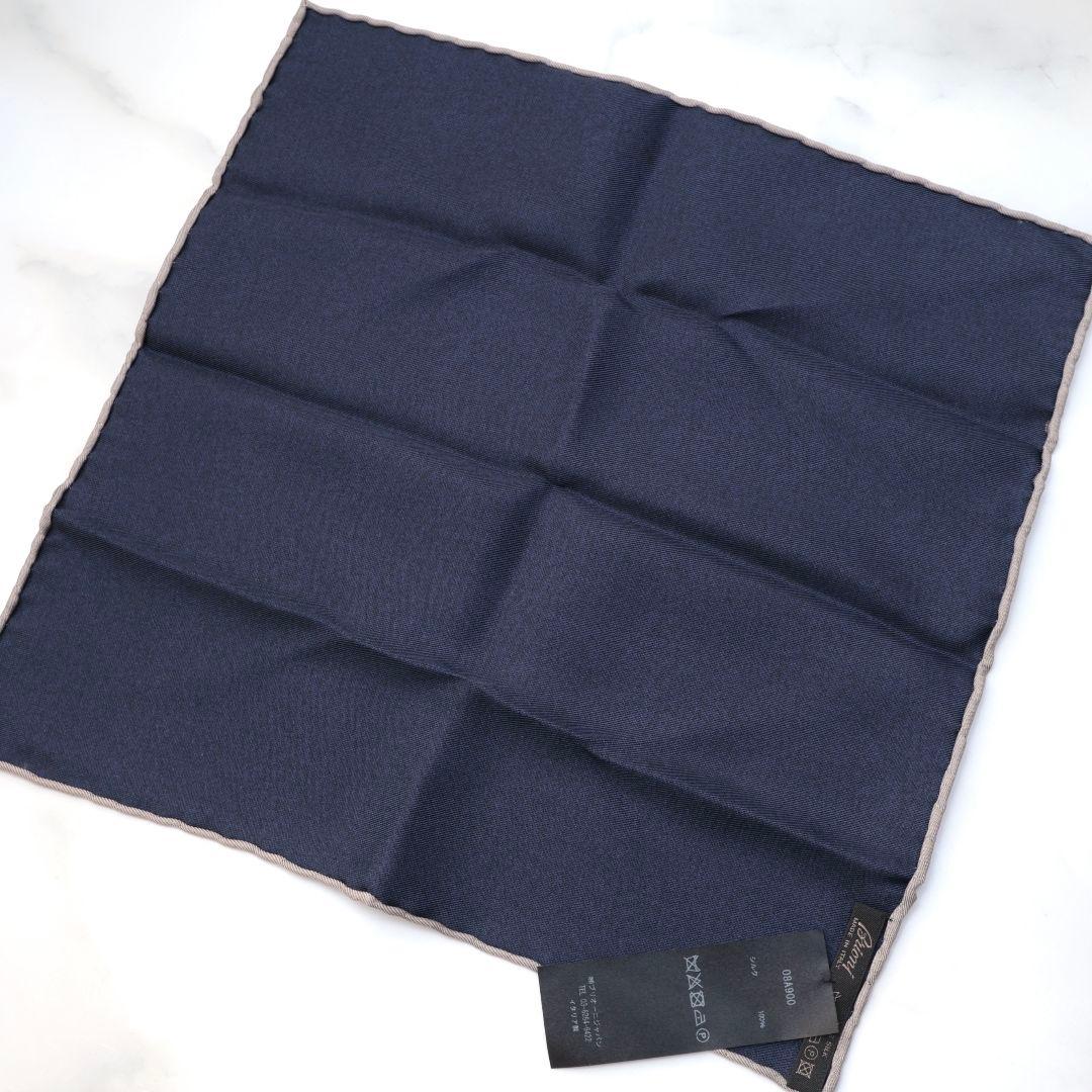 Brioni ネイビー ペイズリー ネクタイ チーフ セット ブリオーニ