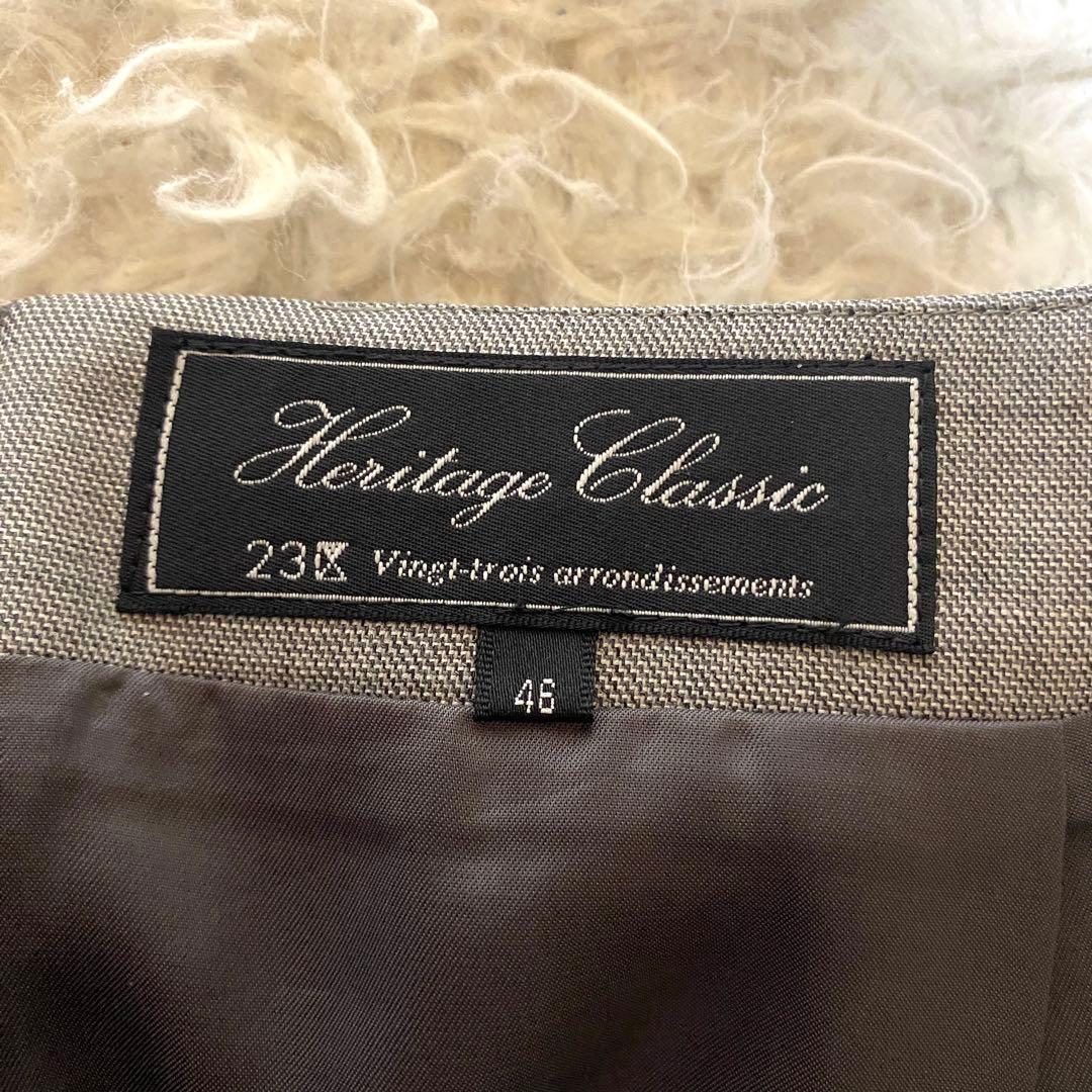 美品✨23区 セットアップ ビジネス ジャケット スカート 大きいサイズ グレー