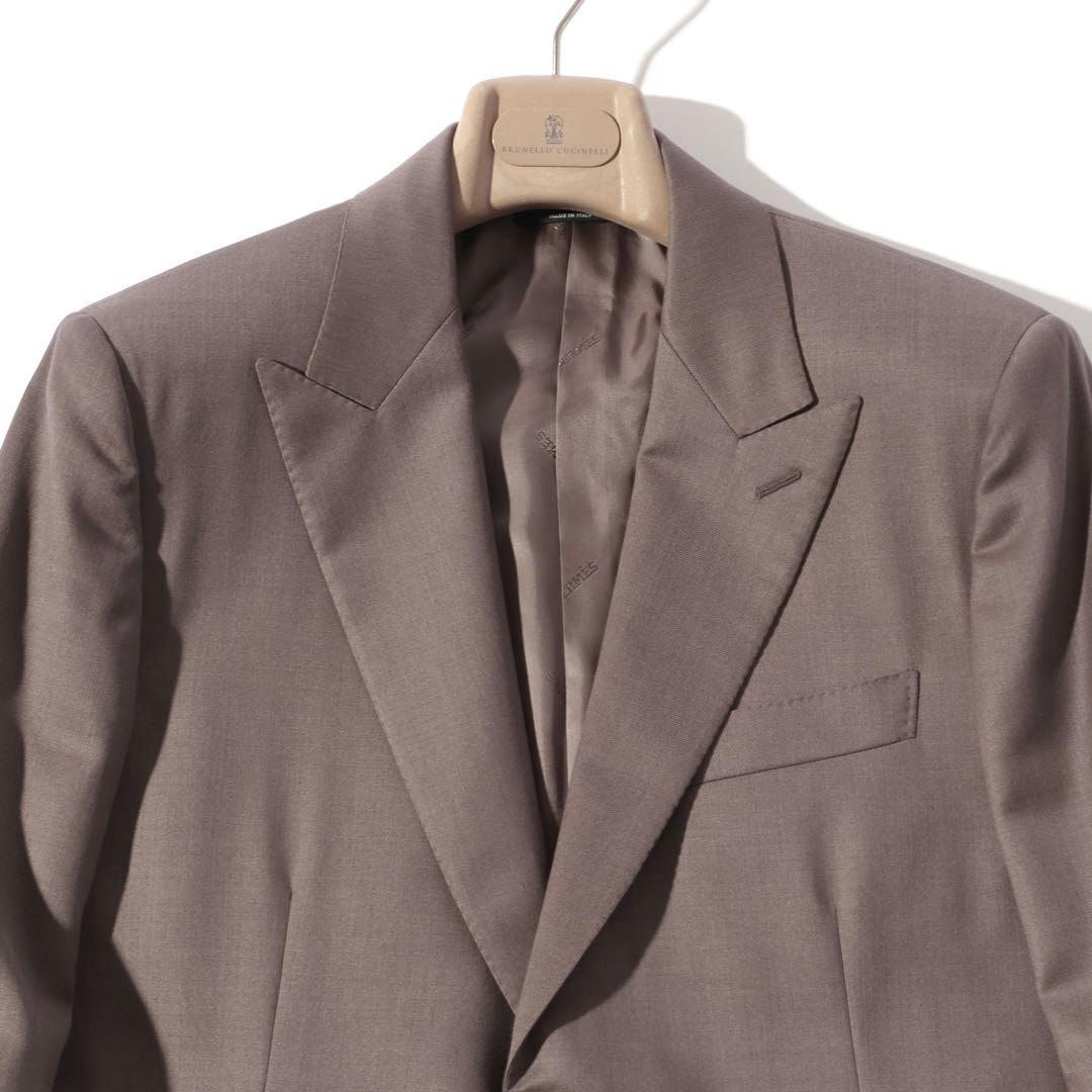 HERMES エルメス セットアップ スーツ グレージュ 50・48 L〜XL