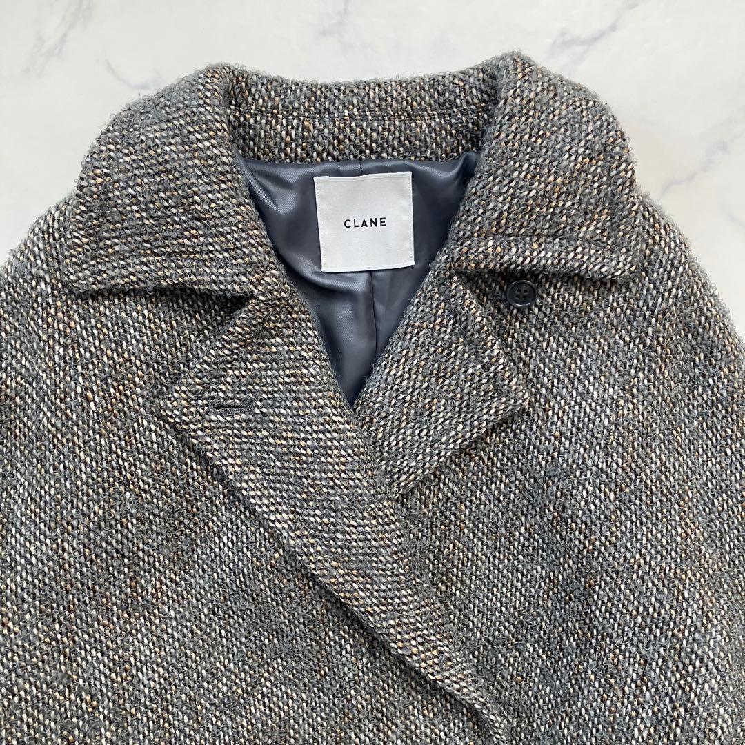 CLANE クラネ　MIX LOOP TWEED BOX COAT ツイード