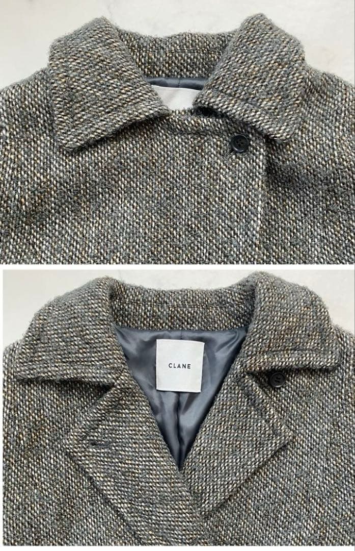 CLANE クラネ　MIX LOOP TWEED BOX COAT ツイード