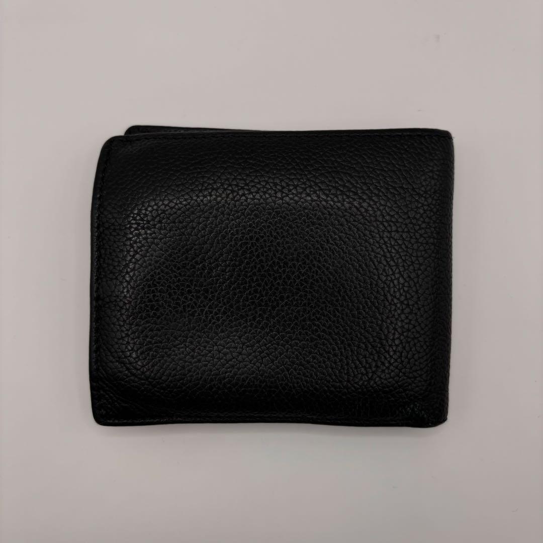 DIESEL 二つ折り財布　レザー　ブラック　X08844 Dロゴ　財布　革　黒
