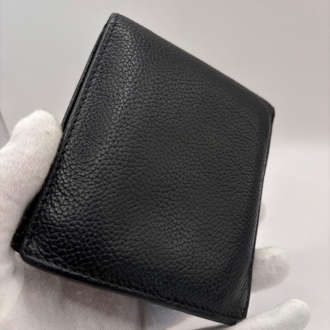 DIESEL 二つ折り財布　レザー　ブラック　X08844 Dロゴ　財布　革　黒