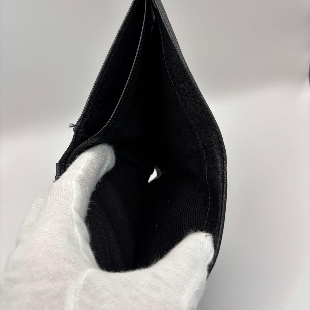 DIESEL 二つ折り財布　レザー　ブラック　X08844 Dロゴ　財布　革　黒