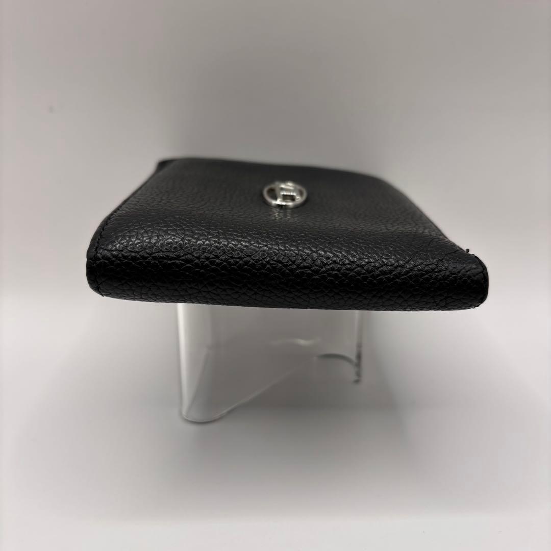 DIESEL 二つ折り財布　レザー　ブラック　X08844 Dロゴ　財布　革　黒