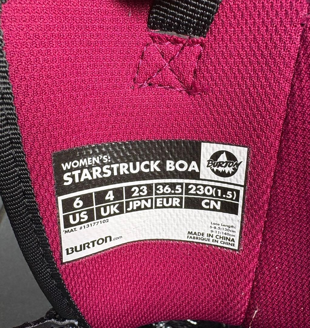 【2回使用美品】Burton BOA スノーボードブーツ 23cm