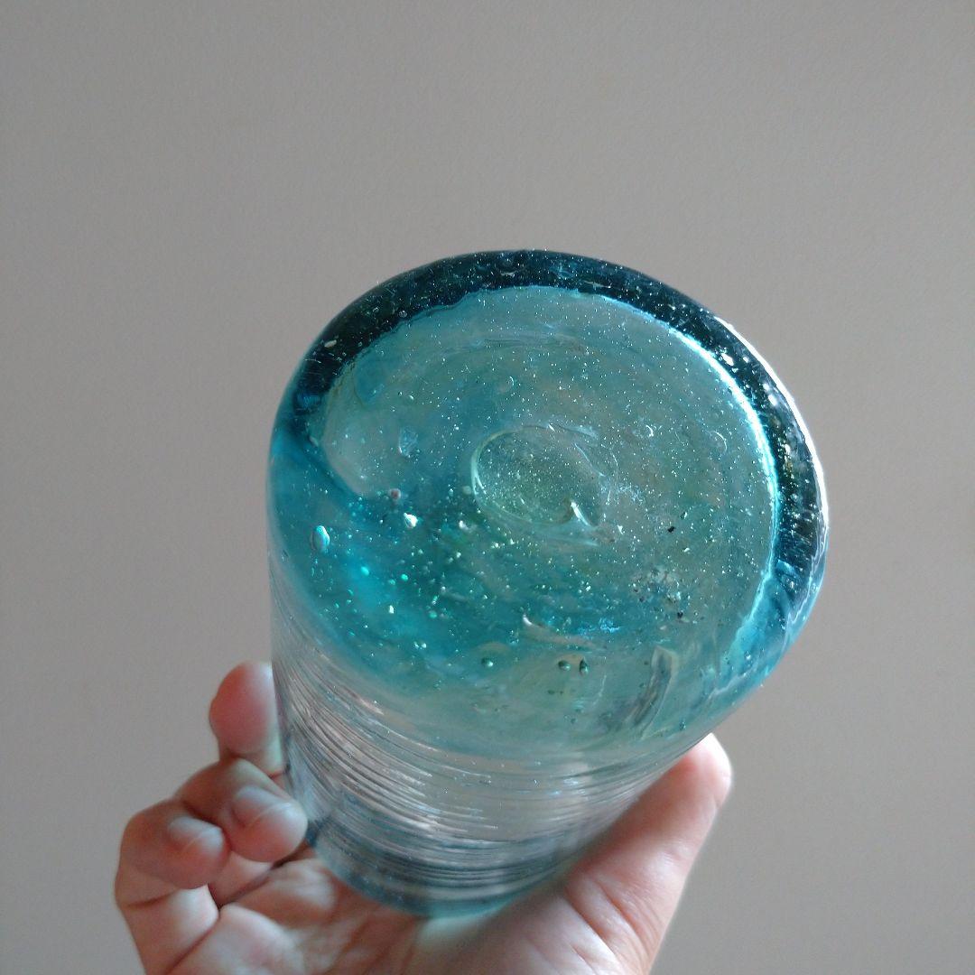 小谷真眞倉敷ガラス吹きガラスハンドメイドガラス花瓶コップ