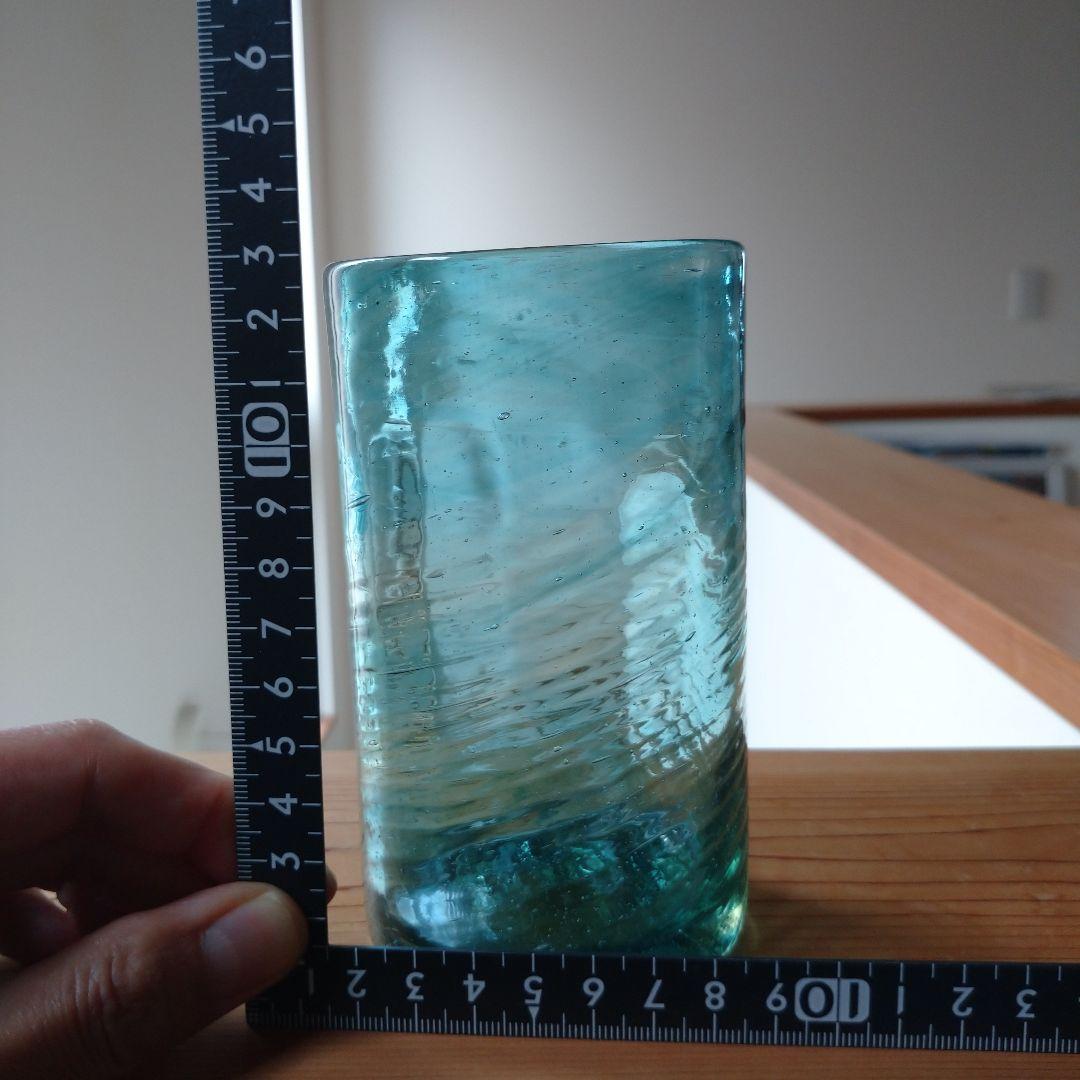 小谷真眞倉敷ガラス吹きガラスハンドメイドガラス花瓶コップ