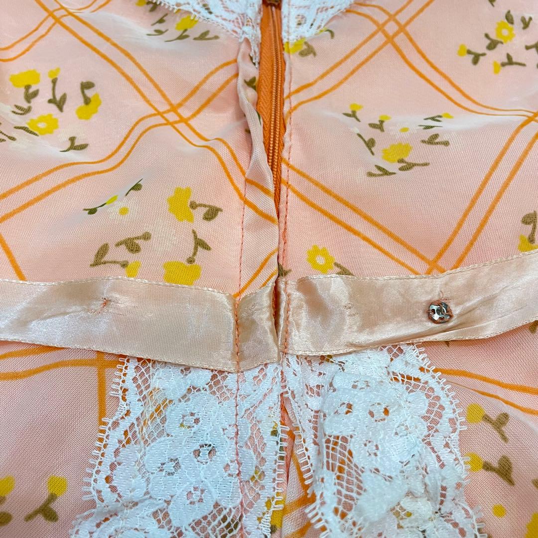 希少 ヴィンテージ 花柄 シアードレス 70年代 GUNNESAX風