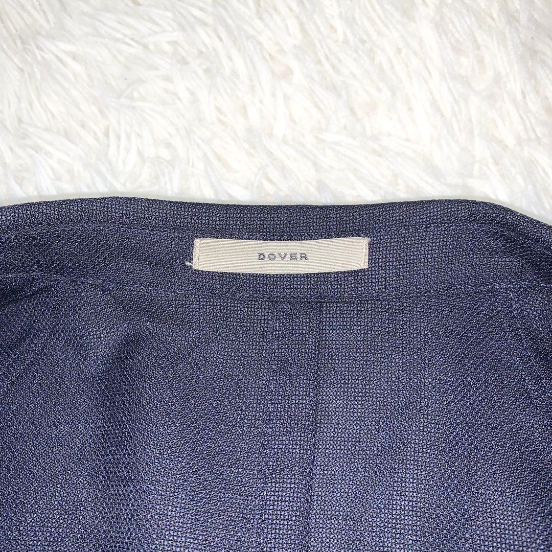 未使用級 ボリオリ DOVER アンコンジャケット ホップサック ネイビー M