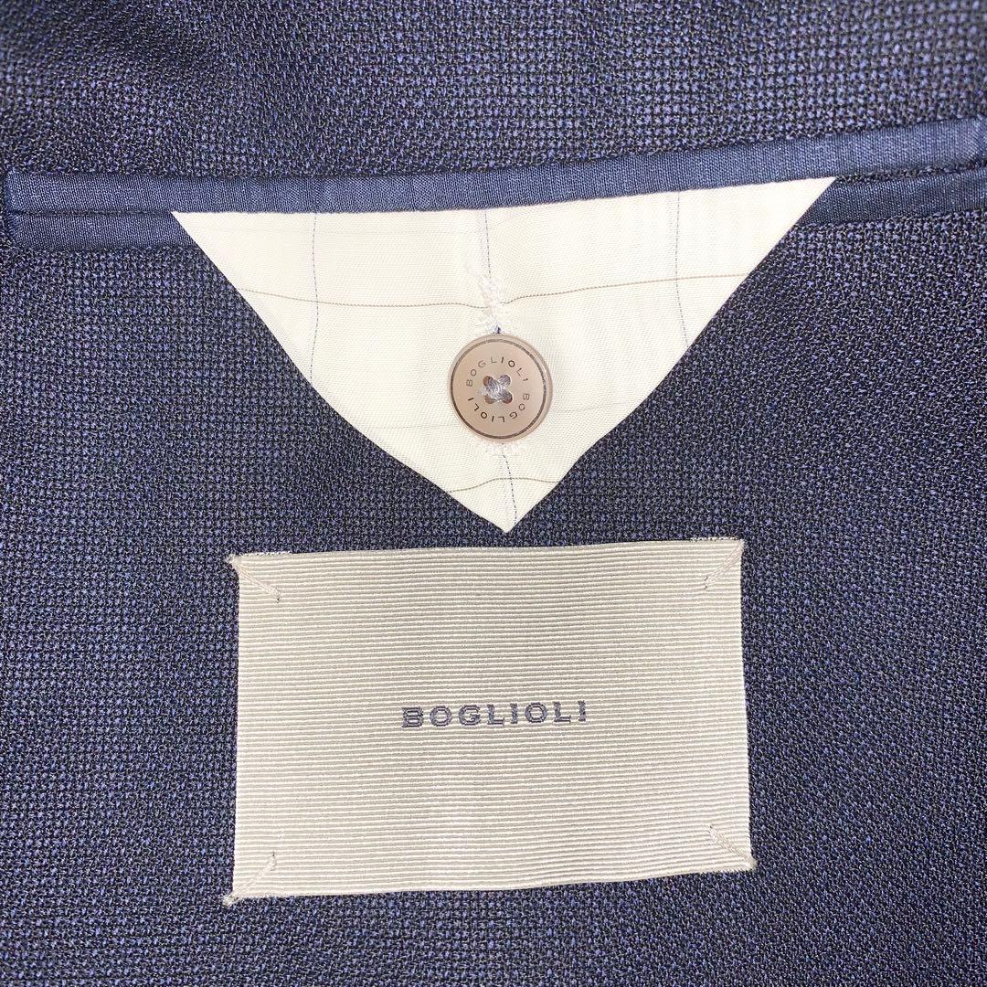 未使用級 ボリオリ DOVER アンコンジャケット ホップサック ネイビー M