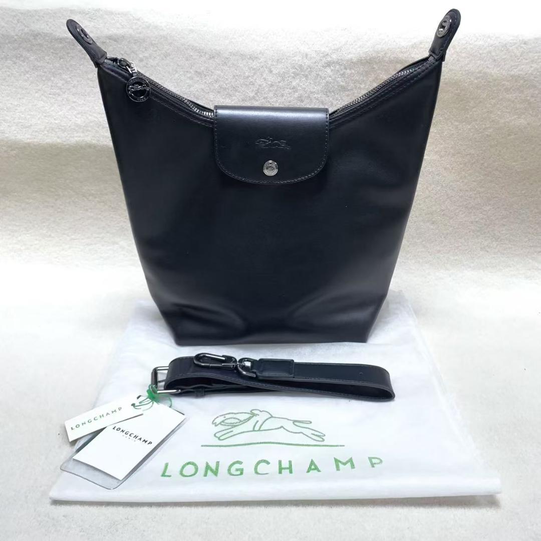 LONGCHAMP HOBO ロンシャン ショルダーバッグ ブラック