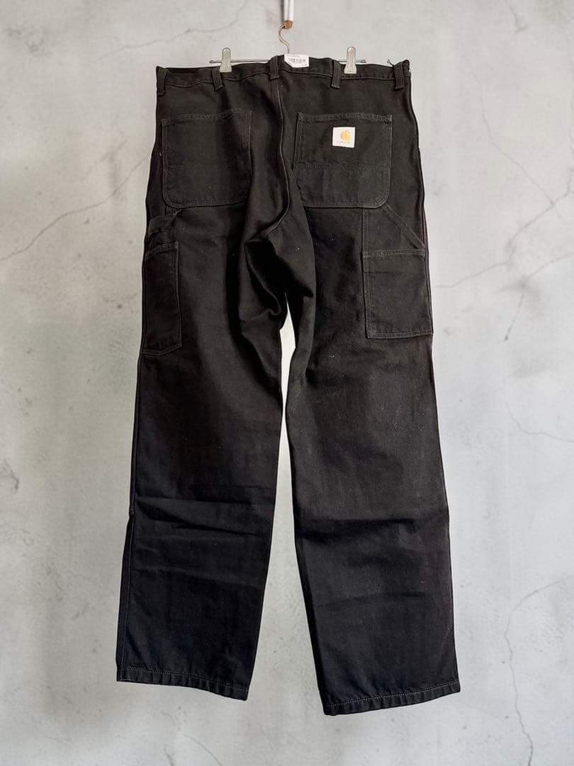 R*.様 Carhartt WIP ダブルニーパンツ ブラック 36×32 新品