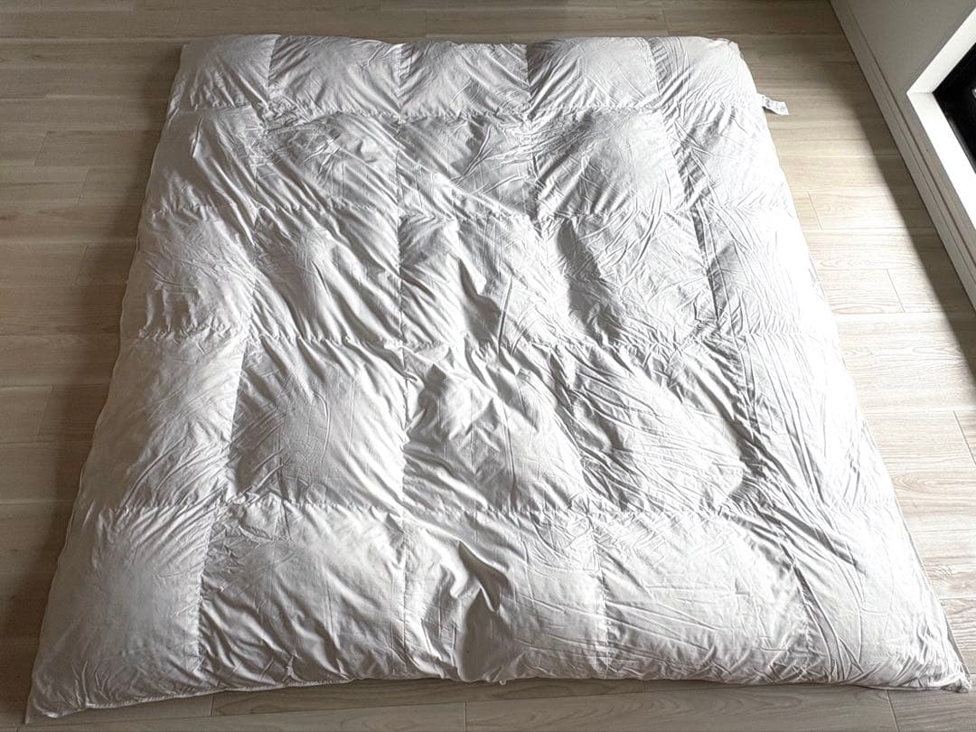 未使用　無印良品　羽毛掛ふとん・二層式　クイーン　210x210cm 掛け布団