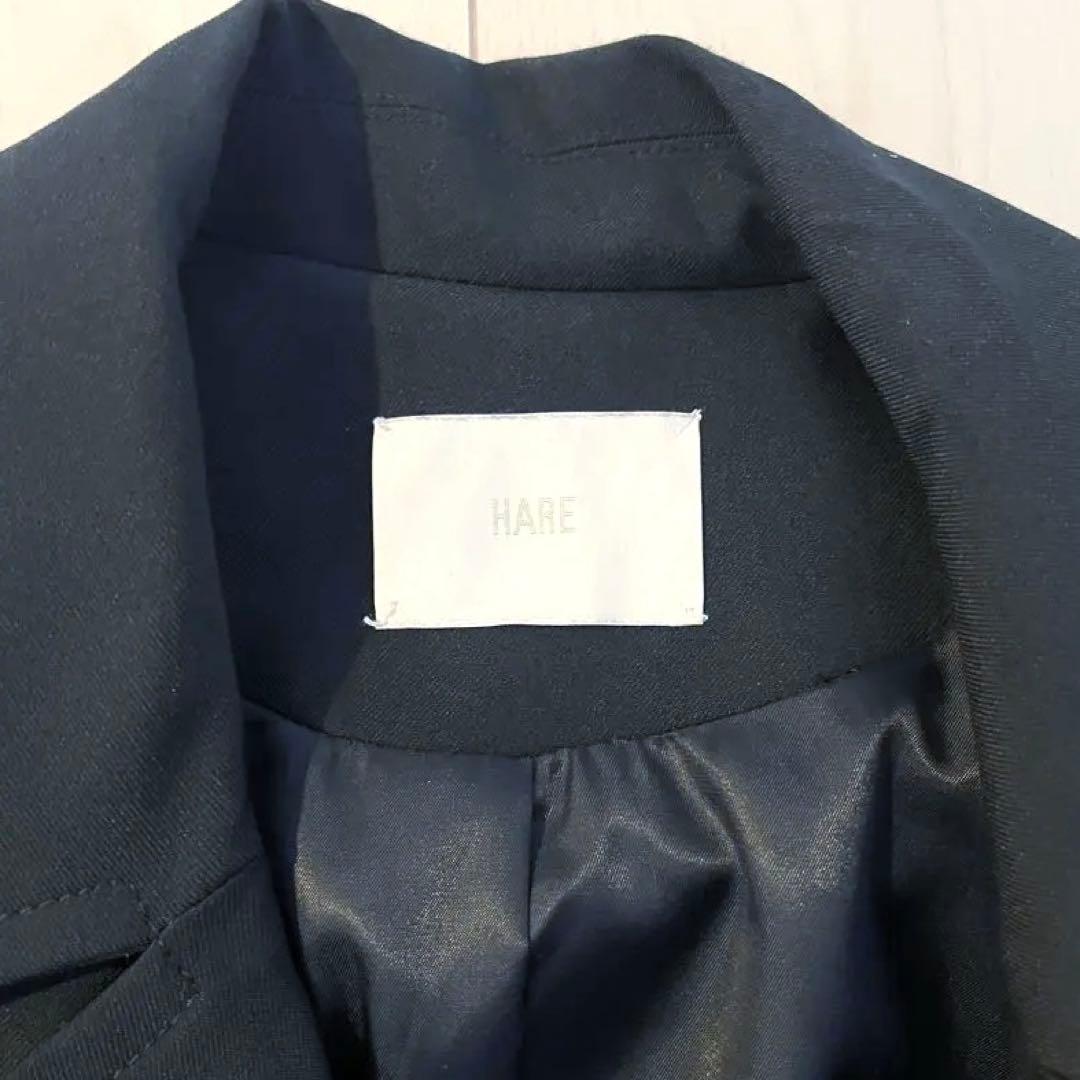 HARE ハレ キリカエ コート ブラック フェイクレザー