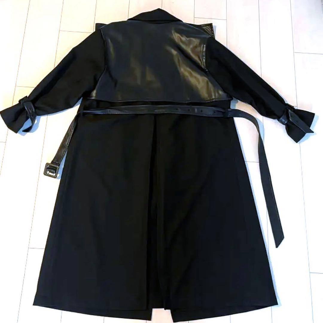 HARE ハレ キリカエ コート ブラック フェイクレザー