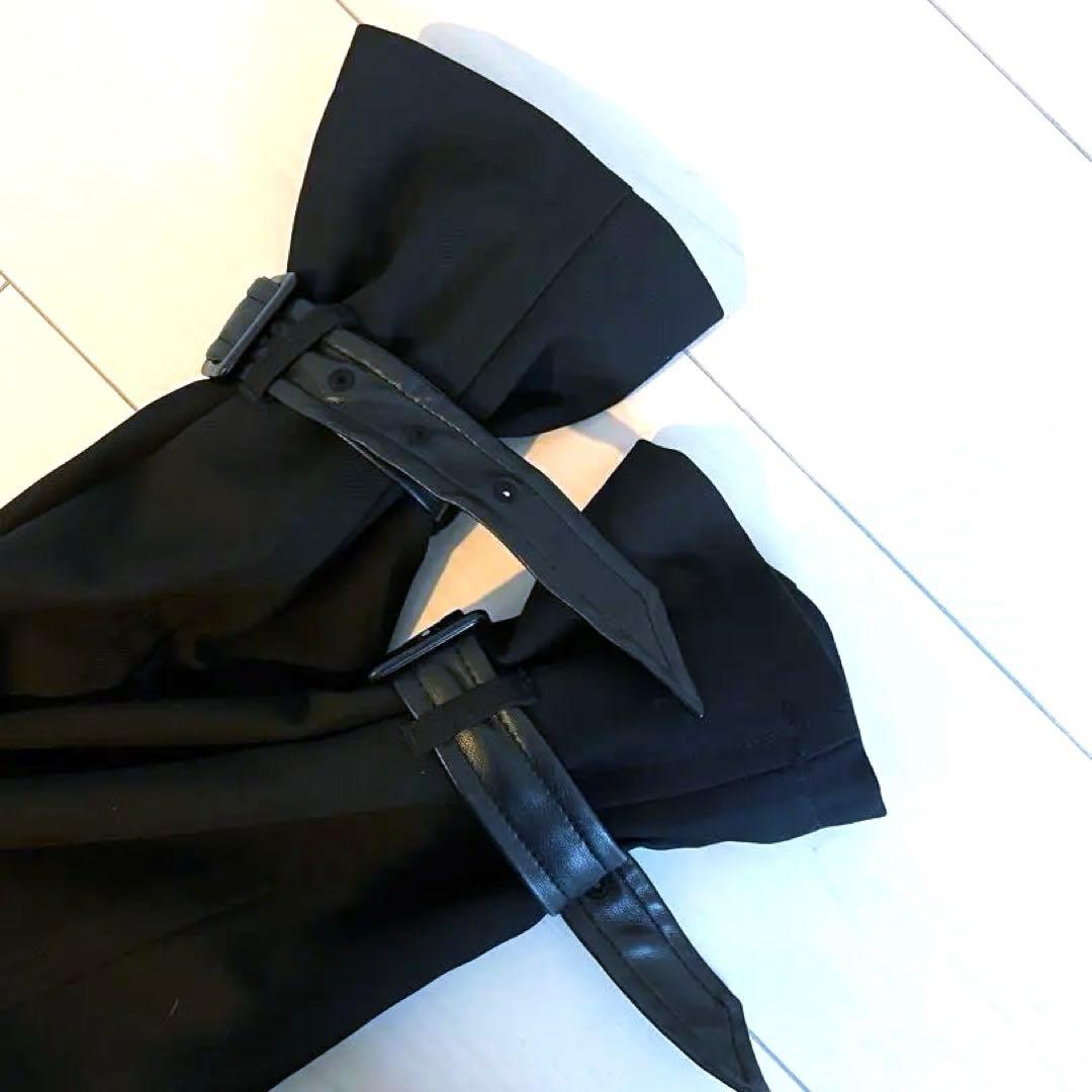 HARE ハレ キリカエ コート ブラック フェイクレザー