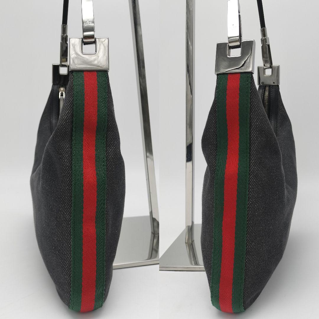 極美品✨グッチ　ショルダーバッグ　デニム　シェリーライン